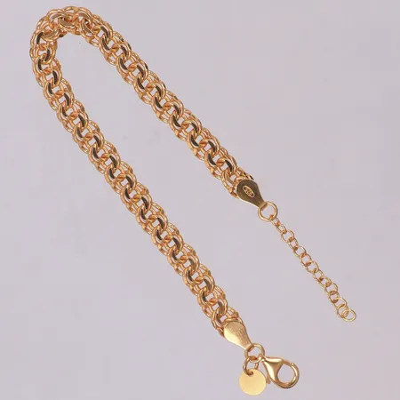 Armband Bismarck, längd 19,5cm, bredd 6,1mm, Safira, 925/1000 silver Vikt: 8,7 g