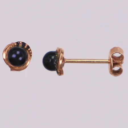 Örhängen, blå stenar, Ø6mm, stift, Glamira, 14K Vikt: 1 g