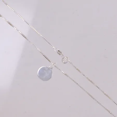 Kedja med hänge, 45,5cm, bredd: 1,1mm, hängets mått: 20x13mm, gravyr, 925/1000 silver Vikt: 4,2 g