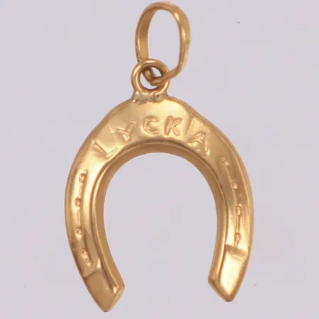 Hänge, hästsko, 19x12mm, 18K Vikt: 0,5 g