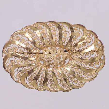 Brosch, 52x38mm, förgylld, silver 925/1000  Vikt: 9,2 g