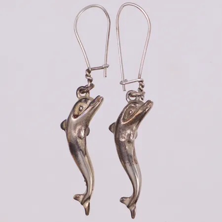 Örhängen, delfiner, 53mm, krokar, 925/1000 silver Vikt: 7,3 g