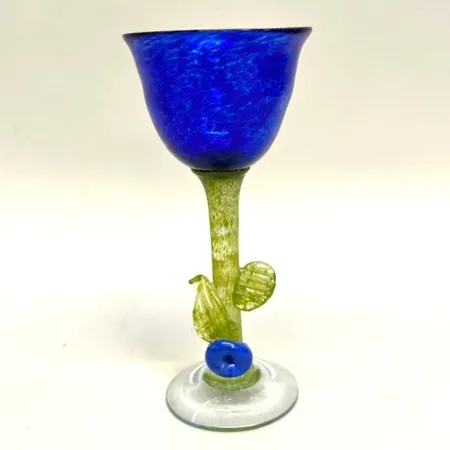 Pokalglas, Staffan Gellerstedt, höjd ca 20cm, signerad och daterad 1989 Skickas med paket.