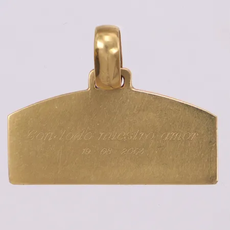 Hänge, 26x32mm, gravyr, 18K Vikt: 7,1 g