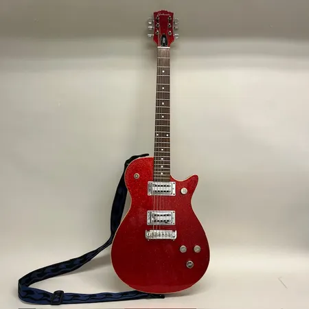 El-gitarr, Gretsch Synchromatic, serienummer: 0504, red sparkle, mjukt fodral Skickas med Bussgods eller PostNord