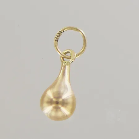 Hänge droppe, längd 1 cm, bredd 4,8 mm, 18K Vikt: 0,2 g