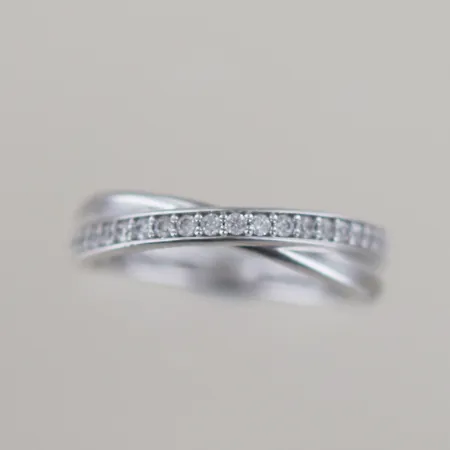 Ring med stenar TI Sento Milano, Ø 16 ½ mm, Silver 925/1000 Vikt: 3,8 g