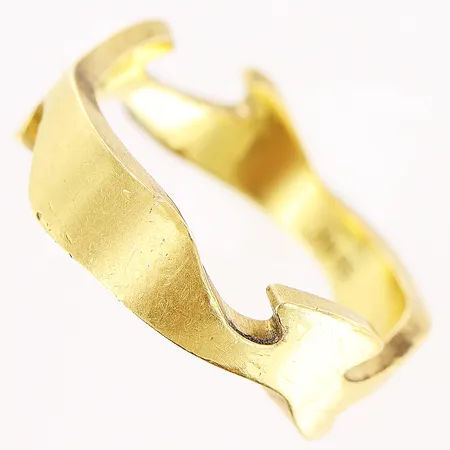 Ring, Georg Jensen Fusion, stl ca 18½ (56), bredd 7mm, design Nina Koppel, mittring, slitage, 18K.   Vikt: 6,6 g