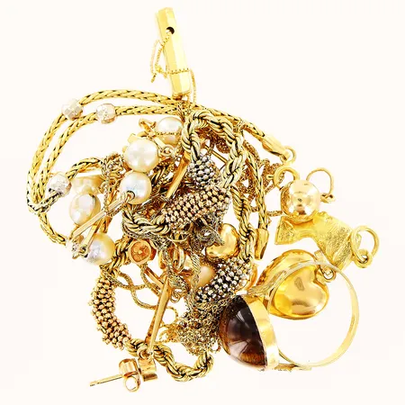 Diverse guld (defekter) 18K Vikt: 28,1 g