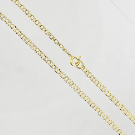 Collier Bismarck, rak modell, längd 42 cm, bredd 3 mm, 18K. Vikt: 4,5 g