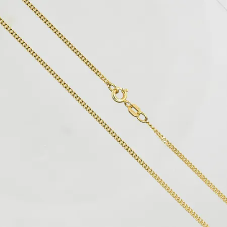 Kedja Pansar, längd 46 cm, bredd 1 mm, 18K. Vikt: 4,3 g