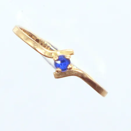 Ring, blå sten, Ø16 9K Vikt: 0,6 g