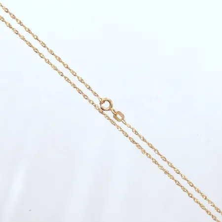 Kedja Singapore, längd 41cm, bredd 0,7mm, 18k Vikt: 1,7 g