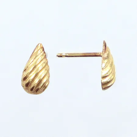 Ett par örhängen,  ostämplade, 1cm, saknas stopp,  18k  Vikt: 0,6 g