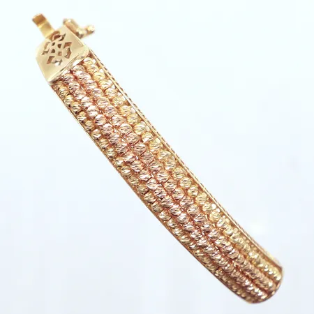 Stelt armband, öppningsbart, defekt lås,  Ø60,6mm, 18k  Vikt: 18 g