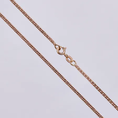 Kedja, dubbelpansar, längd: ca 45cm, bredd: ca 2mm, 18K Vikt: 5,6 g