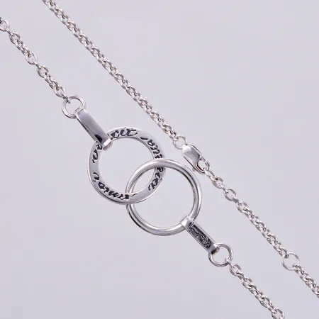 Collier, Efva Attling Amor Vincit Omnia, längd: ca 44cm, justerbart, bredd: ca 2-20mm, 925/1000, silver Vikt: 16 g
