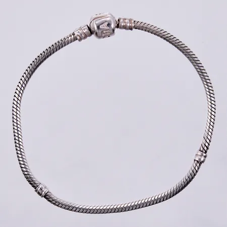Armband Pandora, längd ca 20cm, bredd ca 3mm, 925/1000 silver Vikt: 13,8 g