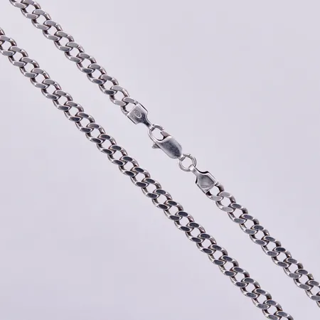 Silverkedja, Pansar 49cm, bredd 5mm, 925/1000 Vikt: 20,2 g