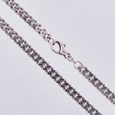 Kedja pansar, längd: ca 44cm, bredd: ca 6mm, 925/1000, silver Vikt: 43,5 g
