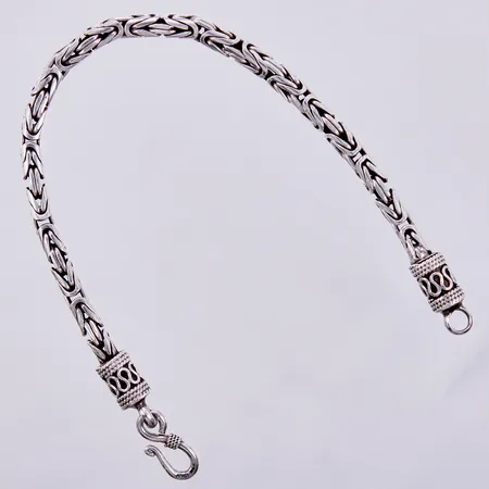 Armband kejsar, längd: ca 22cm, bredd: ca 5mm, GHA, 925/1000, silver Vikt: 25,5 g