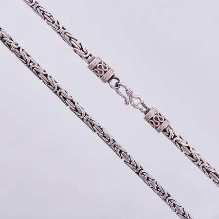 Kedja kejsar, längd: ca 50cm, bredd: ca 5mm, GHA, 925/1000, silver Vikt: 59,2 g