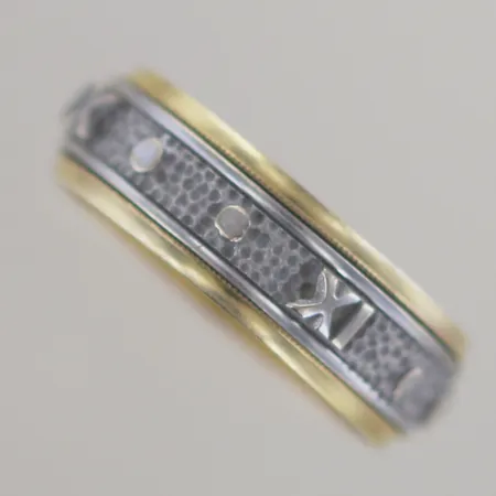 Ring  Ø 20 mm B 7mm, vitguld/rödguld 14k, rörlig mitt-del Vikt: 5,3 g