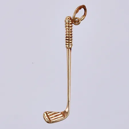Hänge, golfklubba,  längd: ca 3,5cm, bredd: ca 1-6mm, 18K Vikt: 1,1 g