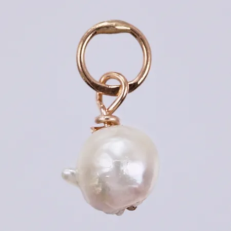 Hänge med pärla, Øca 5mm, 18K  Vikt: 0,3 g