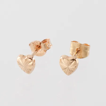 Parörhängen "Hjärtan", höjd 4,9mm, 18k Vikt: 0,5 g