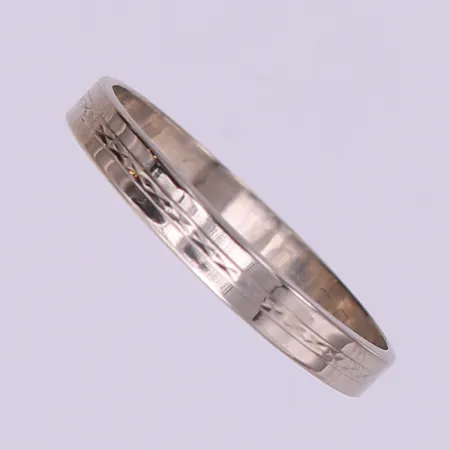 Ring vitguld, stl 23, bredd 3,5mm, polerad, ograverad. 18K Vikt: 3,9 g