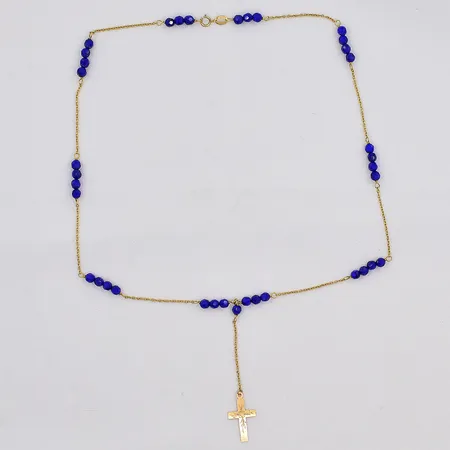 Collier med Lapis Lazuli, 46cm, bredd 1,4-4,2mm, 18K Vikt: 6,6 g