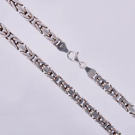 Kedja kejsar, längd: ca 60cm, bredd: ca 8mm, 925/1000, silver Vikt: 205,4 g
