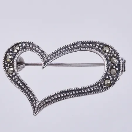 Brosch med markasiter, 925/1000 silver Vikt: 2,7 g