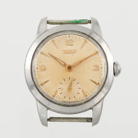 Armbandsur Tissot, diameter 33 mm, tickar igång men stannar. Vikt: 0 g