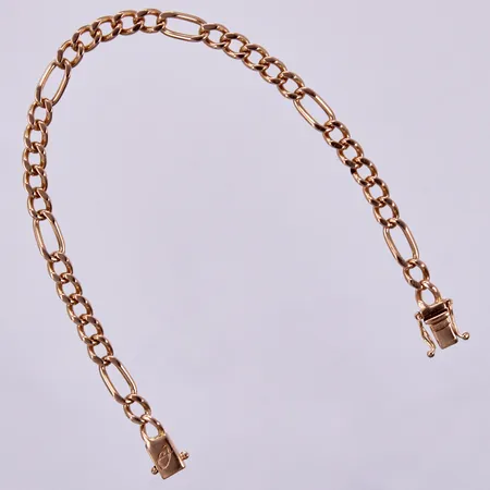Armband Figarolänk, längd: ca 21,8cm, bredd: ca 6mm, 18K  Vikt: 19,3 g