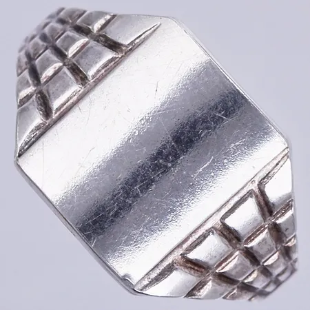 Klackring, stl: ca 14½, bredd: ca 2-10mm, 830/1000 silver  Vikt: 2 g