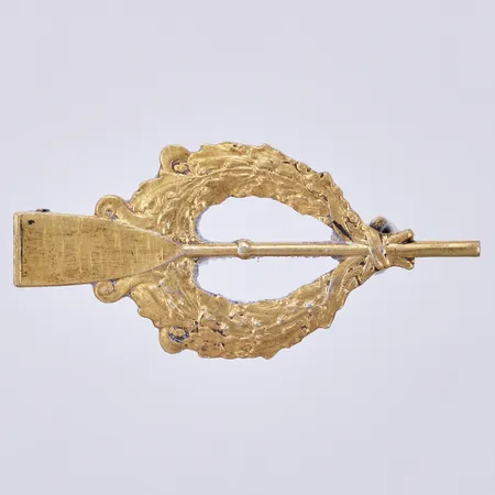 Brosch, längd: ca 3,7cm, bredd: ca 1,5-17mm, Westins Atelje, år 1966, nr 1912, förgylld, 830/1000 silver Vikt: 4,4 g