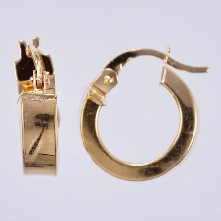 Ett par örhängen, Ø ca 1,3cm, bredd: ca 4mm, 18K  Vikt: 1,7 g