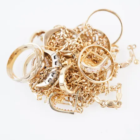 Diverse guld, 14k Vikt: 42 g