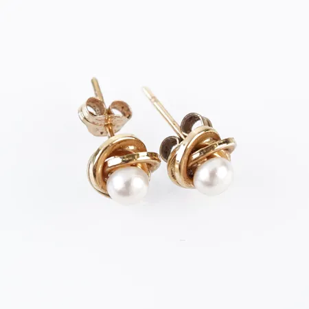 Örhängen m pärlor, Ø7mm, 18k Vikt: 0,8 g