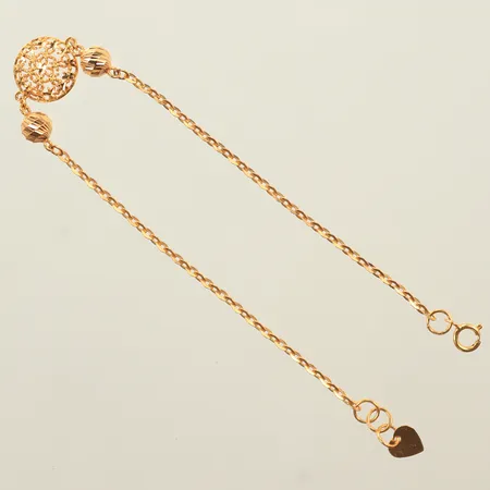 Armband, längd 18cm, bredd 2-10mm, 21K Vikt: 2,8 g