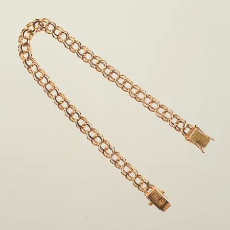 Armband, Bismarck, längd 19cm, bredd 6mm, 18K, 9,1g Vikt: 9,1 g