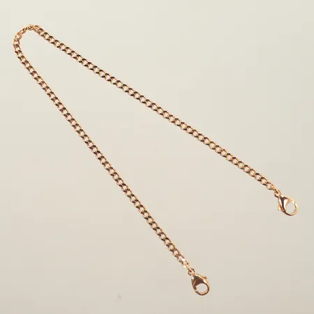 Armband Pansar med två lås (sliten) längd ca 24cm bredd 3mm, 18K, 4,5g 