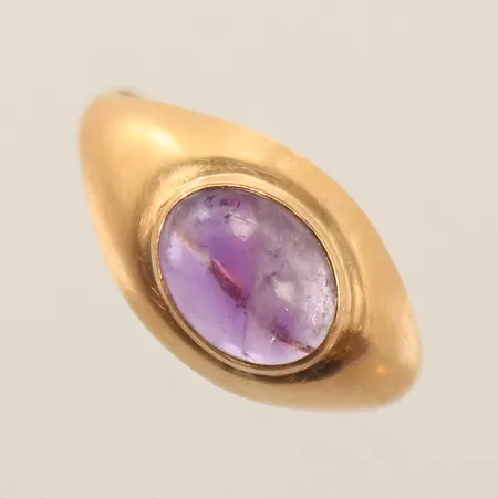 Ring med lila sten, stl 17¼, bredd 1-8mm, 18K Vikt: 1,9 g