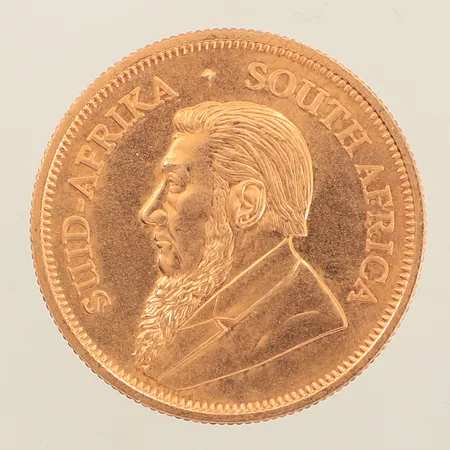 Mynt ½ Krugerrand, Sydafrika 2023, ½ oz fine gold, Ø27mm, 22K  Vikt: 17 g