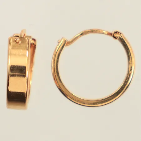 Ett par örhängen creoler, Ø13,5mm, bredd 3,5mm, 18K  Vikt: 1,2 g
