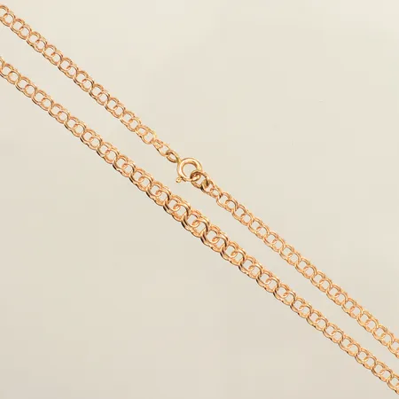 Collier doserad Bismarck, längd 42cm, bredd 2,9-4,3mm, GHA, 18K  Vikt: 5,3 g