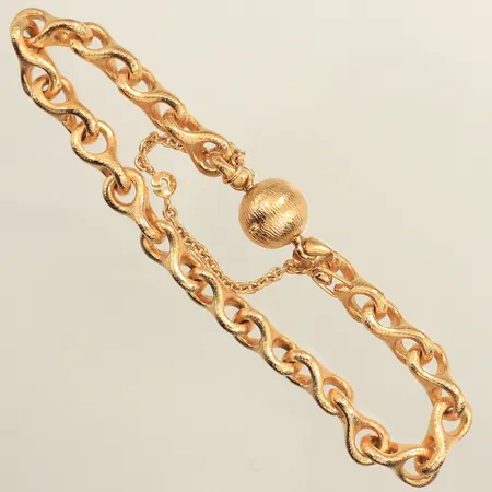 Armband Ole Lynggaard, Mega, längd ca 18cm, bredd ca 7mm, kullås, säkerhetskedja, 18K  Vikt: 35,9 g