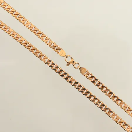 Kedja Pansar ca 45cm, bredd ca 5mm, Guldfynd, 18K Vikt: 17,3 g